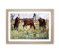 Edouard Manet Cows in a Field Framed Print | A2 Oak Framed Wall Art | Ready to Hang | Modern Animal Picture | Living Room Bedroom Lounge Office