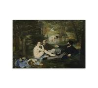 Edouard Manet - Luncheon on The Grass Poster Canvas Wall Decor Art Painting Prints on Modern Artwork for Living Room,Bathroom,Bedroom,Home 24x36inch(60x90cm)