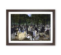 Edouard Manet Music in The Tuileries Gardens Framed Print | A2 Walnut Framed Wall Art | Ready to Hang | Modern Music Picture | Living Room Bedroom Lounge Office