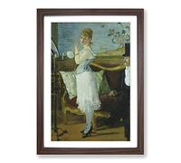 Edouard Manet Nana Framed Print | A2 Walnut Framed Wall Art | Ready to Hang | Modern Nature Picture | Living Room Bedroom Lounge Office