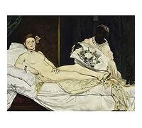 Edouard Manet Olympia Art Print Canvas Premium Wall Decor Poster Mural