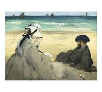 Edouard Manet On The Beach Unframed Wall Art Print Poster Home Decor Premium