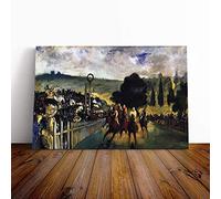 Edouard Manet Race Before The Start Canvas Print | Gallery Wrapped 30mm Frame Wall Art | 24x16 inches | Ready to Hang | Modern Picture | Living Room Bedroom Lounge Office