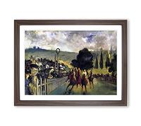 Edouard Manet Race Before the Start Classic Painting Framed Wall Art Print, Ready to Hang Picture for Living Room Bedroom Home Office Décor, Walnut A4 (34 x 25 cm)