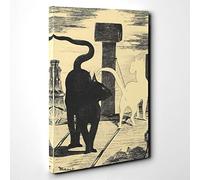 Edouard Manet The Rendezvous Cats Canvas Print | Gallery Wrapped 30mm Frame Wall Art | 30x20 inches | Ready to Hang | Modern Animal Picture | Living Room Bedroom Lounge Office