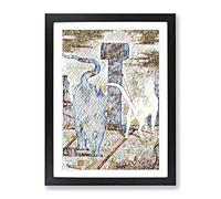 Edouard Manet The Rendezvous Cats Modern Bg Framed Print | A2 Black Framed Wall Art | Ready to Hang | Modern Animal Picture | Living Room Bedroom Lounge Office