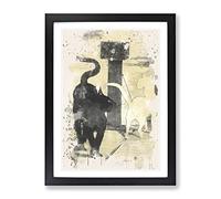 Edouard Manet The Rendezvous Cats Modern Fc Framed Print | A2 Black Framed Wall Art | Ready to Hang | Modern Animal Picture | Living Room Bedroom Lounge Office