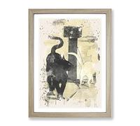 Edouard Manet The Rendezvous Cats Modern Fc Framed Print | A3 Oak Framed Wall Art | Ready to Hang | Modern Animal Picture | Living Room Bedroom Lounge Office