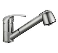 Edouard Rousseau Bago Sink Mixer Tap with 2 Jets Extendible Shower Head Flexible Double Stapled Hose 172 x 195 (Projection) mm, Stainless Steel