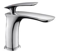 Edouard Rousseau Orkid Mixer Tap, Basin Mixer, Click-Clac Drainage, Invisible Aerator, Quick Hand Tightening Nut, 160 (Height) x 134 (Projection) mm, Chrome