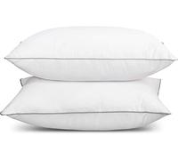 EDOW Soft Pillows for Sleeping (2 Pack),Supportive Down Alternative Polyester Micro-Fiber Filled Pillows, Brushed Cotton Cover, Machine Washable (White, Queen(20x30)) @ M&A STYLES LTD
