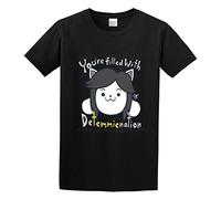 EDOYUN Men's Summer T-Shirt Undertale Temmie Button Closure Black S