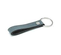 Edozos Crazy Horse Real Leather Handmade Keyring for Keys Fob Home/Office Lock Vintage Key Ring (Dark Blue, Antique Bass)