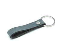 Edozos Crazy Horse Real Leather Handmade Keyring for Keys Fob Home/Office Lock Vintage Key Ring (Dark Blue, Nickel)