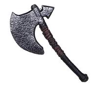 Edozos® Halloween Plastic Prop Weapons Set - Fake Bloody Axe, Slasher Knife & Machete | Safe Cosplay Fancy Dress Accessories | Horror Movie Costume Props & Scary Decoration (Axe 46 CM)