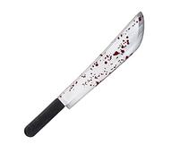 Edozos® Halloween Plastic Prop Weapons Set - Fake Bloody Axe, Slasher Knife & Machete | Safe Cosplay Fancy Dress Accessories | Horror Movie Costume Props & Scary Decoration (Horror Machete 53 CM)