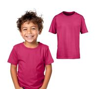 Edozos® Kids Value Pack Plain Crew Neck T-Shirts - 100% Cotton Short Sleeve Casual Tees for Boys & Girls 3-15 Years (UK, Age, 9 Years, 11 Years, Regular, Fuchsia)