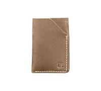 Edozos Minimalist Leather Card Holder for Men & Women | RFID Blocking | Handmade Slim Wallet for Credit Cards & Cash | Brown