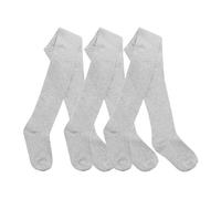 Edozos Pack of 3 Kids Girls Cotton Rich Uniform School Tights Warm, Soft, Durable Tights for Girls Comfortable,Stretchable & Breathable Schoolwear (UK, Age, 5 Years, 6 Years, Regular, White)
