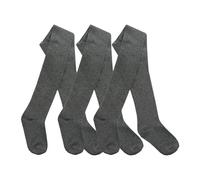 Edozos Pack of 3 Kids Girls Cotton Rich Uniform School Tights Warm, Soft, Durable Tights for Girls Comfortable,Stretchable & Breathable Schoolwear (UK, Age, 11 Years, 12 Years, Regular, Grey)