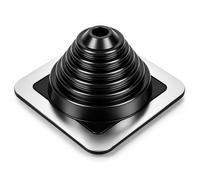 EDPM Roof Feed-Through Pipe Collar for Pipe Diameter 70 mm - 178 mm | Cable pipe grommet sealing flange, stove pipe roof passage trapezoidal sheet, for external ventilation pipes, chimney