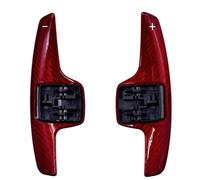 EDPOAQC Compatible with Chevrolet for Corvette C7 2015 2016 2017 2018 2019 Auto Accessories Carbon Fiber Steering Wheel Shift Paddles Extension(Fiberglass red)
