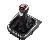 EDPOAQC Compatible with Skoda for Octavia 5 6-Speed Manual Transmission Gear Lever Shift Knob with Boot Cover Car Styling Interior Accessories(6 Speed)
