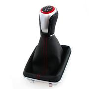 EDPOAQC Compatible with VW for Golf 7 Mk7 for GTI for GTD 2013 2014 2015 2016 2017 2018 LHD Manual 5 6-Speed Gear Shift Knob with Boot Cover(5 Speed)