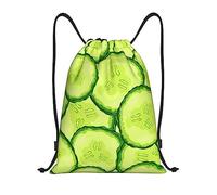 EDPXKL Cucumber pattern Drawstring Backpack Gym Bag Sports Backpack Beach Bag Yoga Travel Medium