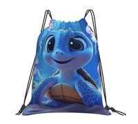 EDPXKL Cute Jellyfish Sea Turtles Lightweight Drawstring Backpack, Pink Castle Waterproof Daypack Bag for Gym Travel Party, and Everyday Use