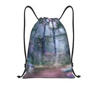 EDPXKL Drawstring Backpack Secret Garden Print Waterproof String Bag Adjustable Gym Sports Sackpack