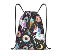 EDPXKL Unicorn Colorful Doughnut Drawstring Gym Bag for Men/Women,Usa Bald Eagle Independence Day Draw String Back Bag Sports Gym Beach Swim Backpack
