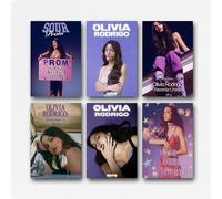 EDQMHFNV Olivia Rodrigo Poster Album Cover Posters Set of 6 Canvas Music Posters for Bedroom Wall Art Decor Posters & Prints 12x18inch(30x45cm) Style-2