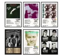 EDQMHFNV The Smiths Poster band Album Cover Posters Set of 6 Canvas Music Posters for Bedroom Wall Art Decor Posters & Prints 08x12inch(20x30cm) Style-1