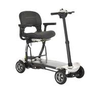 eDrive - Folding Travel e-Mobility Device Lightweight, Compact, Auto-Fold with Remote - Lithium Battery, Off-Board Charging - Puncture-Proof Tyres - Max Range 15km (Silver)