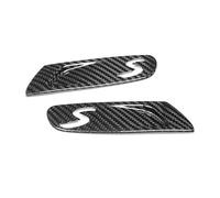 EDRKNFGA Front Side Fenders Sticker Compatible for MINI F55 56 Cooper-S Carbon Fiber Turn Signal Light Cover Lamp Case