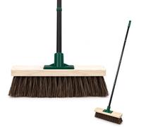EDS 12'' Outdoor Yard Broom 140cm Handle Heavy Duty Bassine Yard Brush