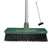 EDS 12'' Yard Broom Outdoor Heavy Duty Garden Brush with 120cm Long Strong Handle Hard Bristle Yard Brush for Cleaning Gardens Yards Decking Pathways