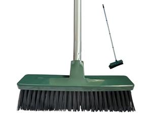 EDS 12'' Yard Broom Outdoor Heavy Duty Garden Brush with 120cm Long Strong Handle Hard Bristle Yard Brush for Cleaning Gardens Yards Decking Pathways Driveways (PACK OF 1)