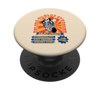 EDS Awareness at the Circus Spoonie Zebra Comic Style PopSockets Adhesive PopGrip