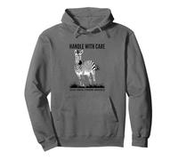 EDS Awareness - Chronic Pain Handle With Care Zebra Pullover Hoodie