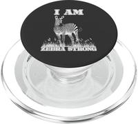 EDS Awareness - I Am Zebra Strong Chronic Illness Strength PopSockets PopGrip for MagSafe