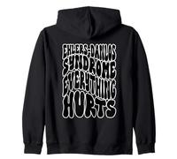 EDS Awareness Zebra Everything Hurts Statement Zip Hoodie
