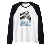 EDS Awareness Zebra - My Joints Go Out More Than I Do Raglan Baseball Tee