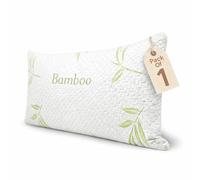 EDS Bamboo Memory Foam Pillow Pack of 1 Medium Firm Pillow for Neck & Shoulder Support Breathable Bed Pillow with Removable Machine Washable Cover for Side Back & Stomach Sleepers (Pack of 1)