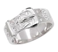 EDS Jewels Trendy 925 Sterling Silver Gents/Men Buckle Ring WJS22173RSR