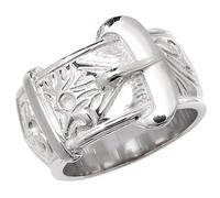 EDS Jewels Trendy 925 Sterling Silver Gents/Men Buckle Ring WJS22182RSZ_PLUS_2