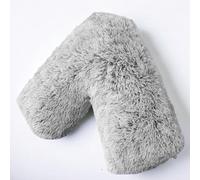 EDS Pregnancy Teddy Fleece V Pillow with Pillowcase Provide Support During Pregnancy Nursing and for Orthopedic Super Soft Comfortable V-shaped Pillows for Head, Neck and Back LH (LIGHT GREY.)