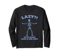 EDS Skeleton Lazy? Try These Joints Invisible Illness Humor Long Sleeve T-Shirt