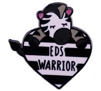 EDS Warrior Zebra Ehlers-Danlos Syndrome Connective Tissue Conditions 1.2" Enamel Pin Badge, 3.05 cm, Enamel, enamel